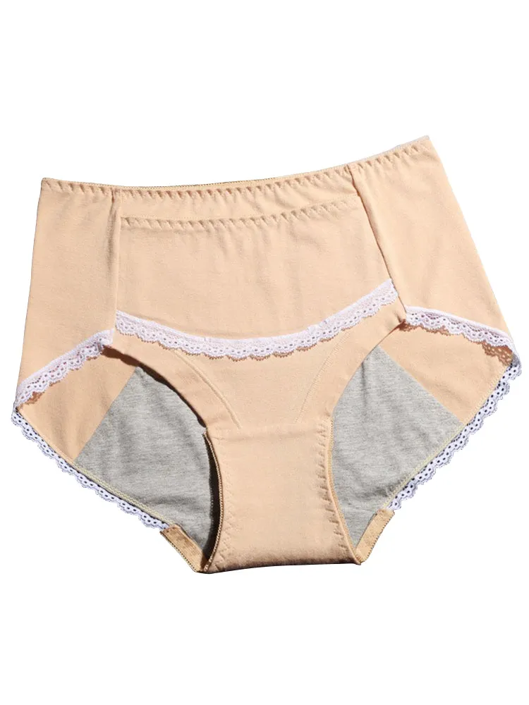 2-Pack Women's Hipster Postpartum Menstrual Leak-Proof Period Panties