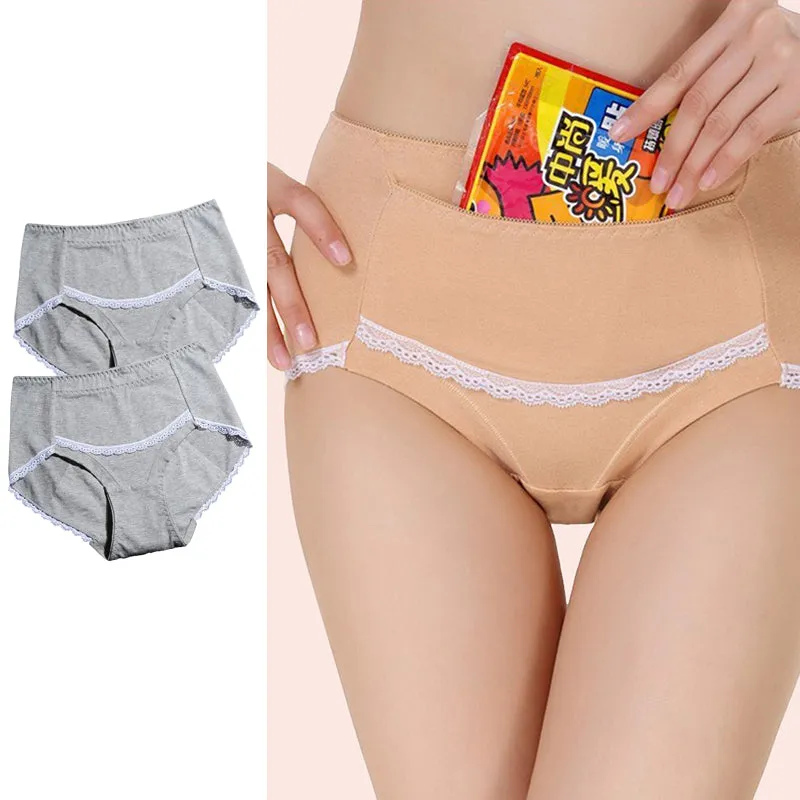 2-Pack Women's Hipster Postpartum Menstrual Leak-Proof Period Panties