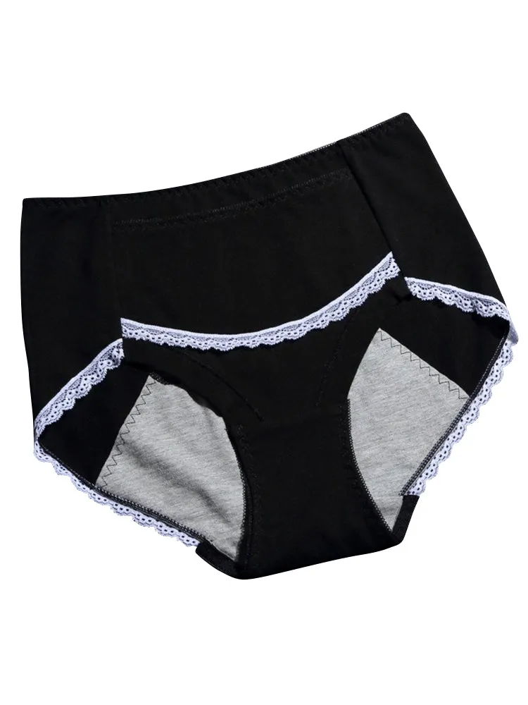 2-Pack Women's Hipster Postpartum Menstrual Leak-Proof Period Panties