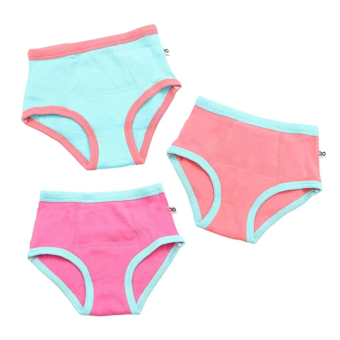 3 Piece Organic Potty Training Pants Set - Girls - Ocean Gals