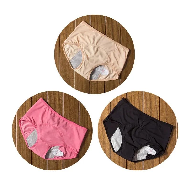 3PCS Washable Incontinence Underwear Leak Proof Menstrual Panties Briefs for Postpartum Women