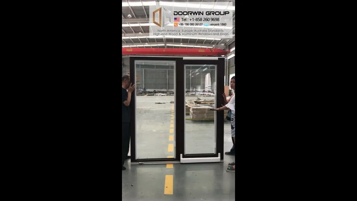 Aluminum sliding doors accordion door with toughened glazing and window