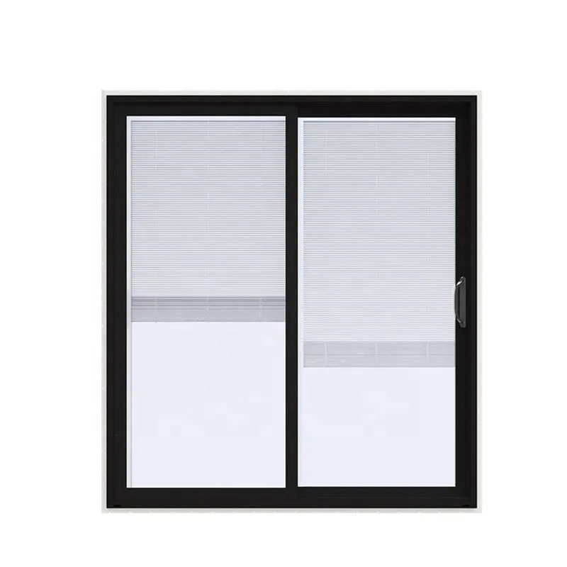 Aluminum sliding doors accordion door with toughened glazing and window