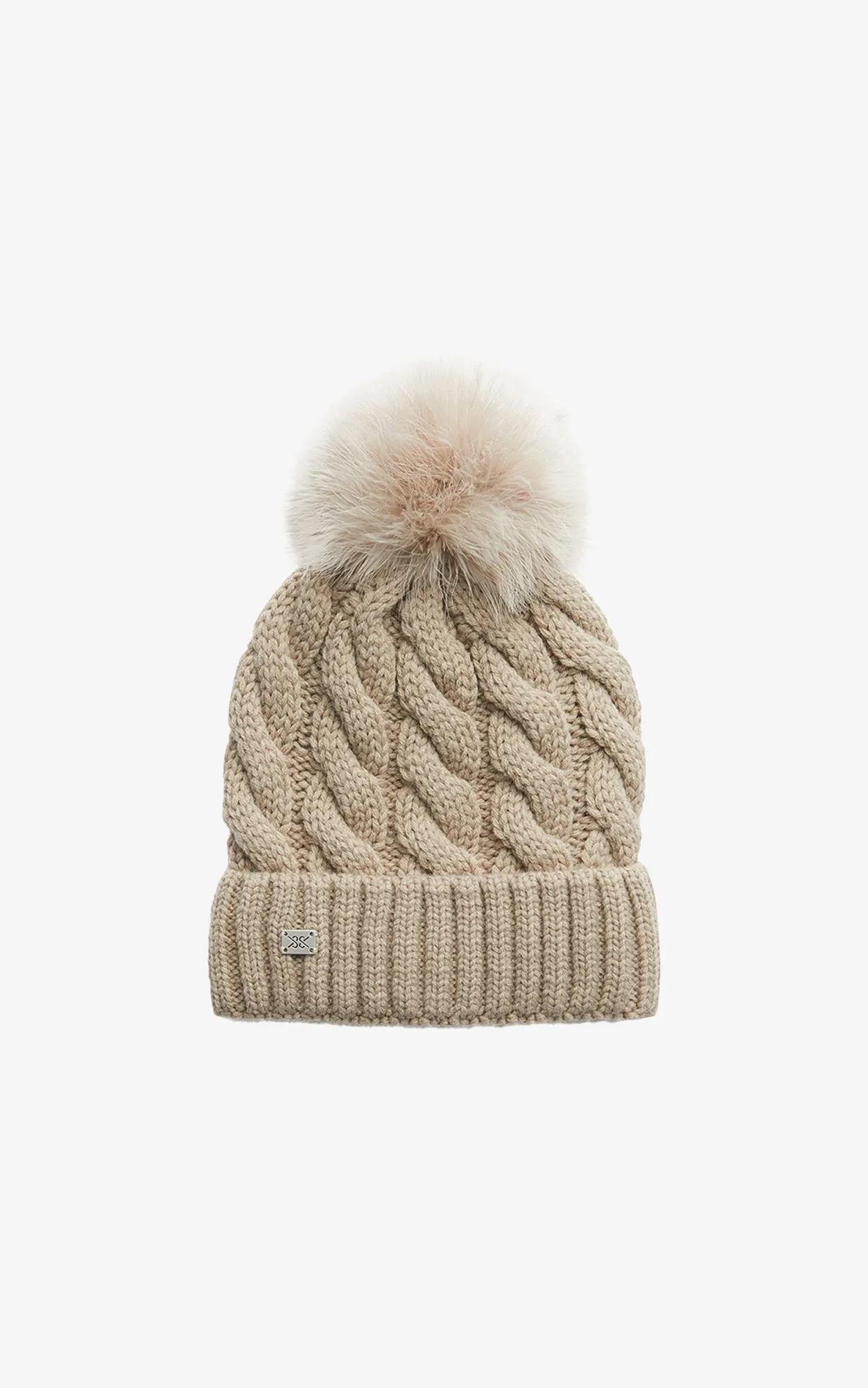 AMALIE KNIT HAT WITH POM-HUSH