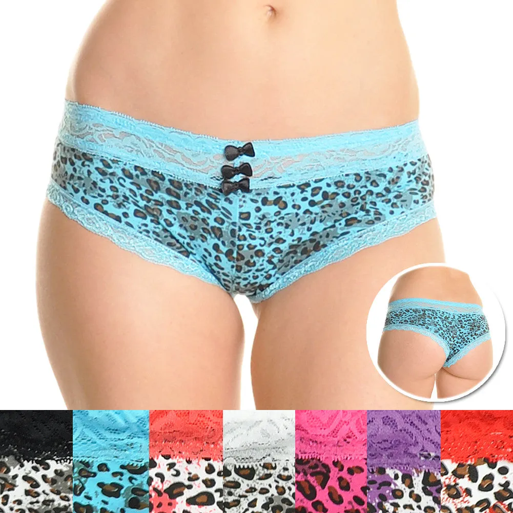 angelina ladies leopard print hiphugger underwear Case of 6