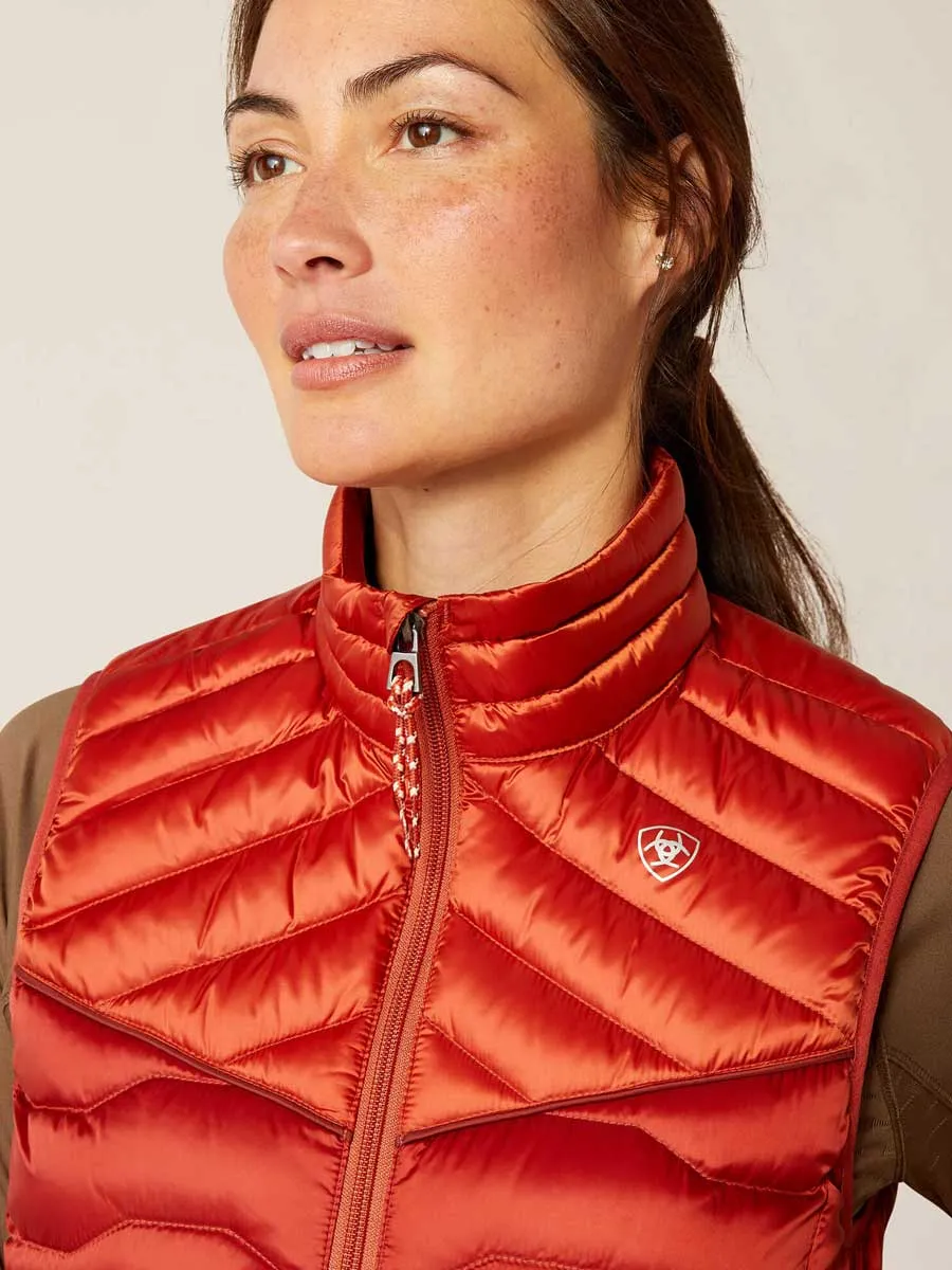 ARIAT Ideal Down Gilet - Womens - Iridescent Red Ochre