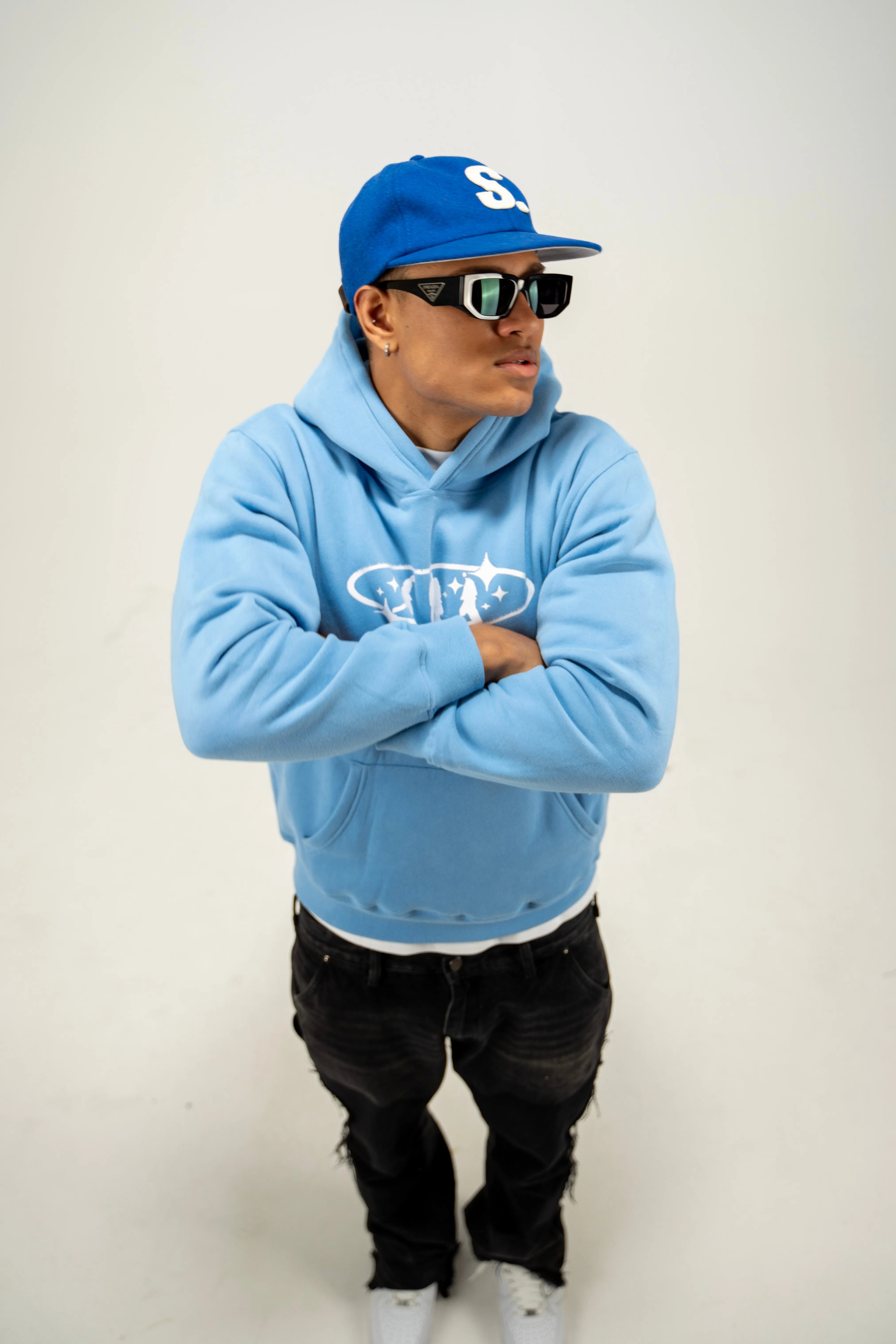 Baby blue hoodie