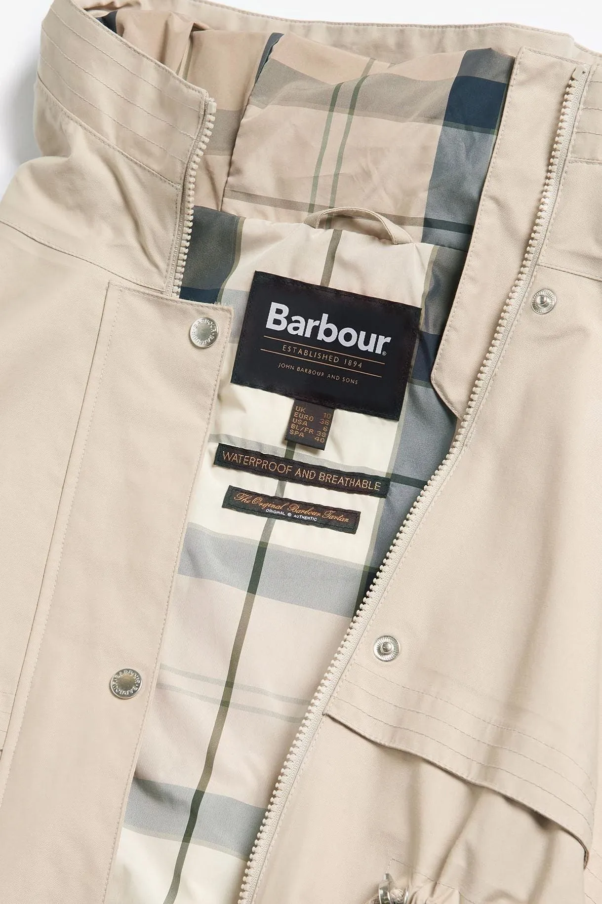 Barbour Lavender waterproof Jacket in light Sand LWB0891SN11