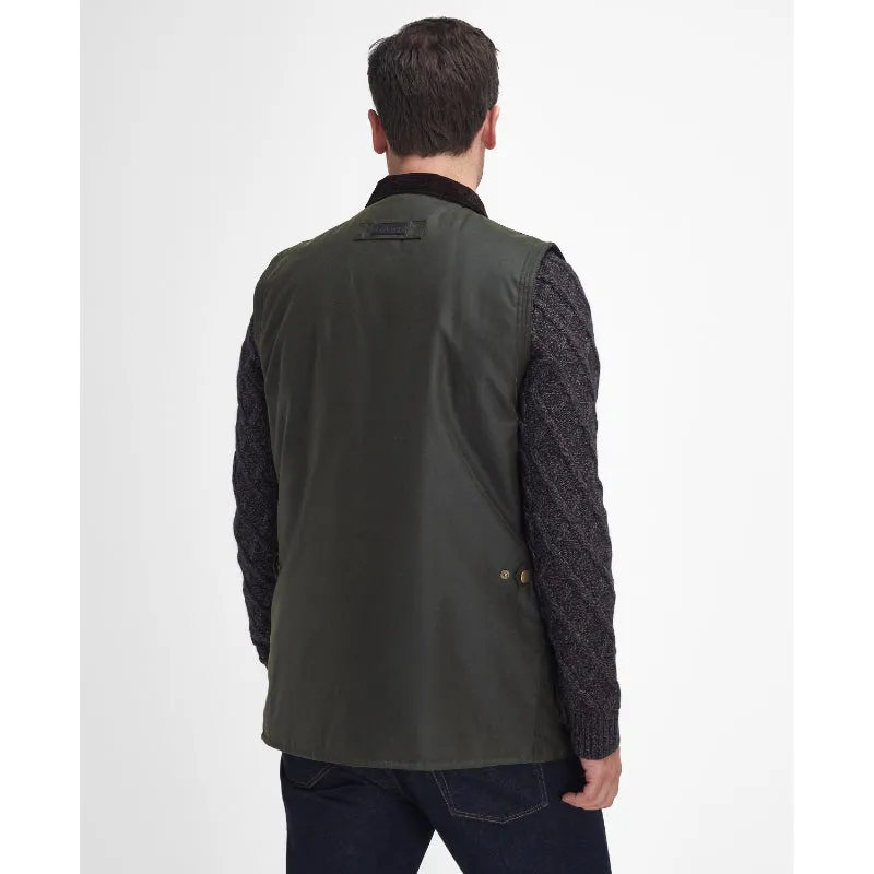 Barbour Westmorland Mens Wax Waistcoat - Archive Olive