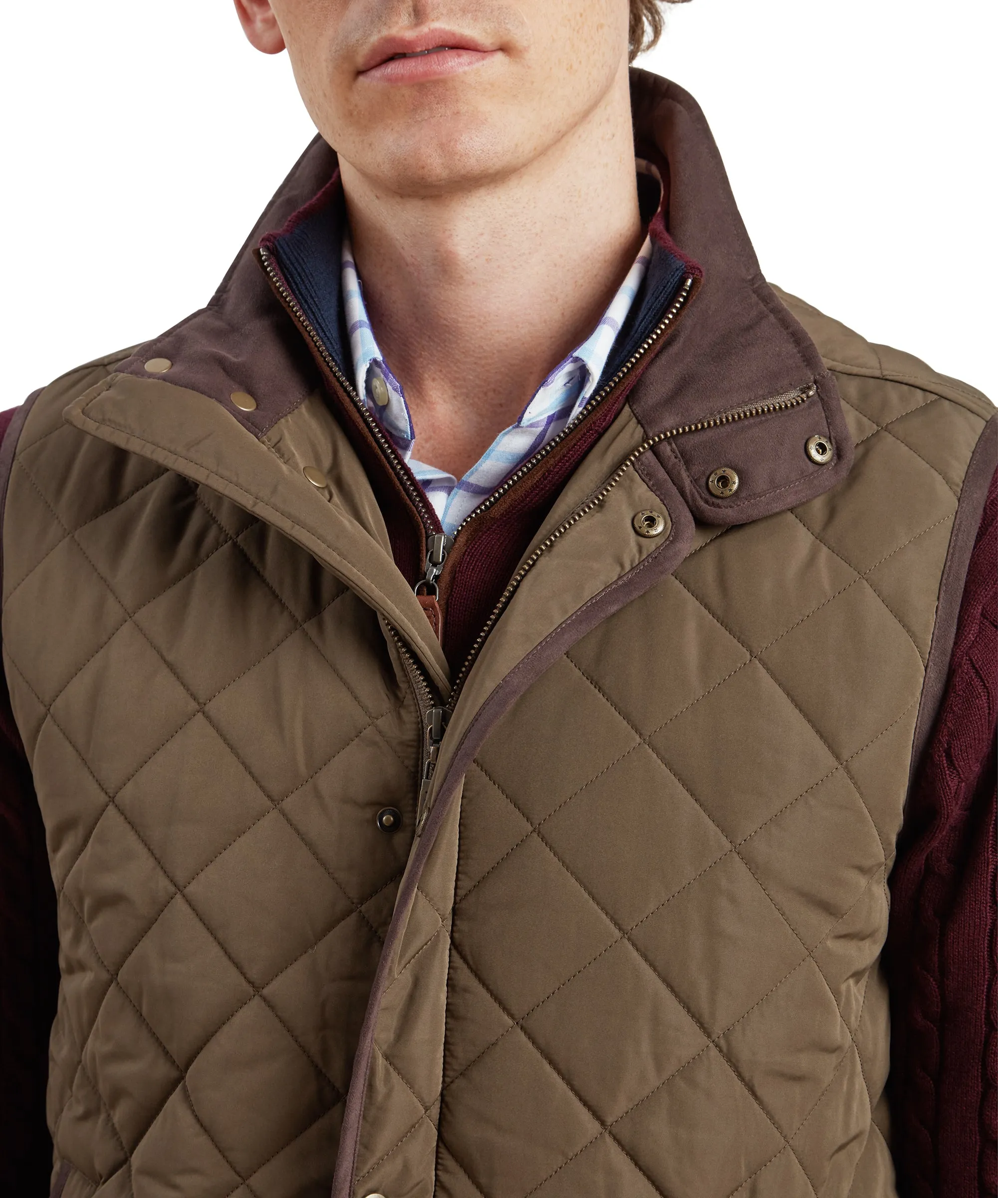 Barrowden Quilt Gilet - Olive