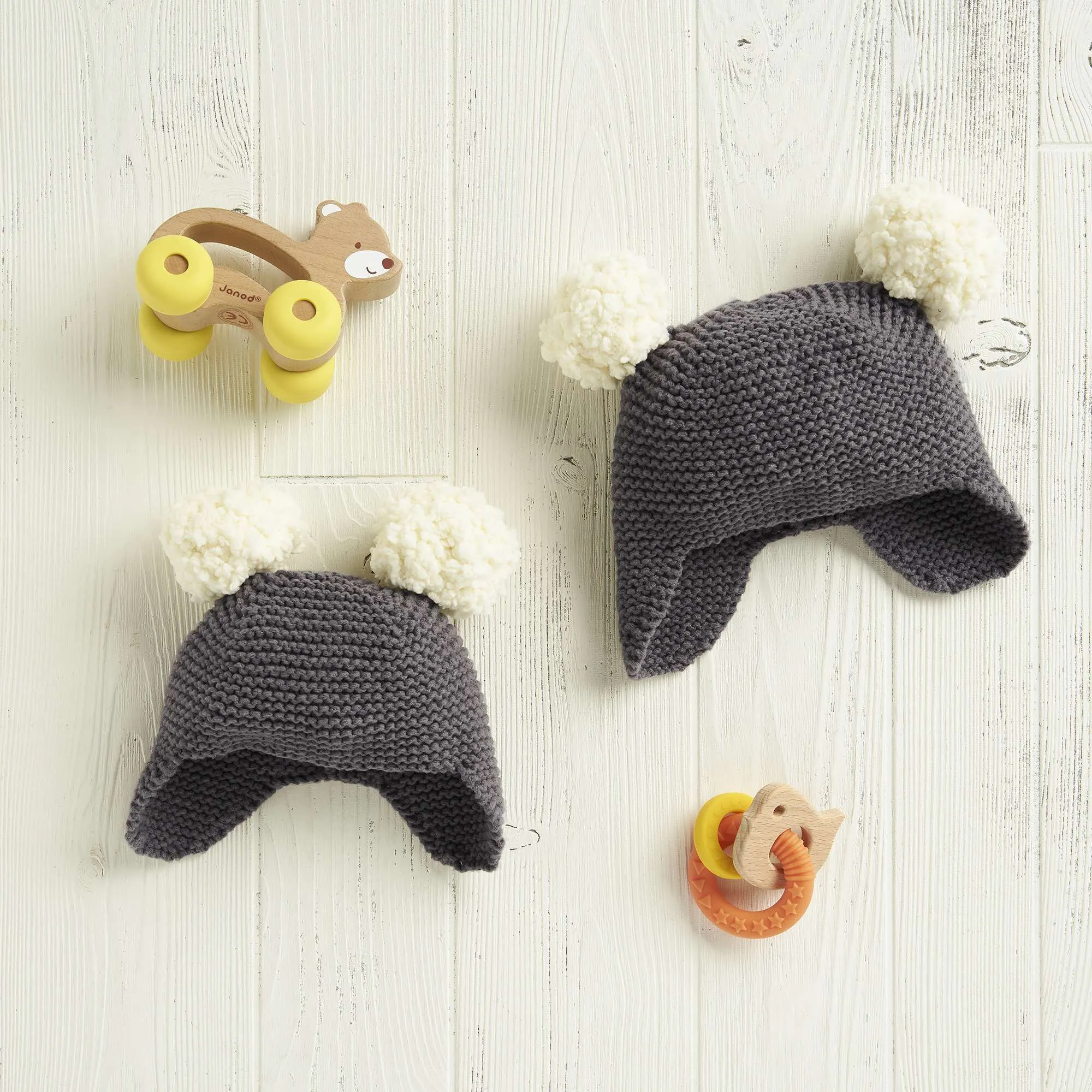 Bernat Knit Pom-a-thon Baby Hat