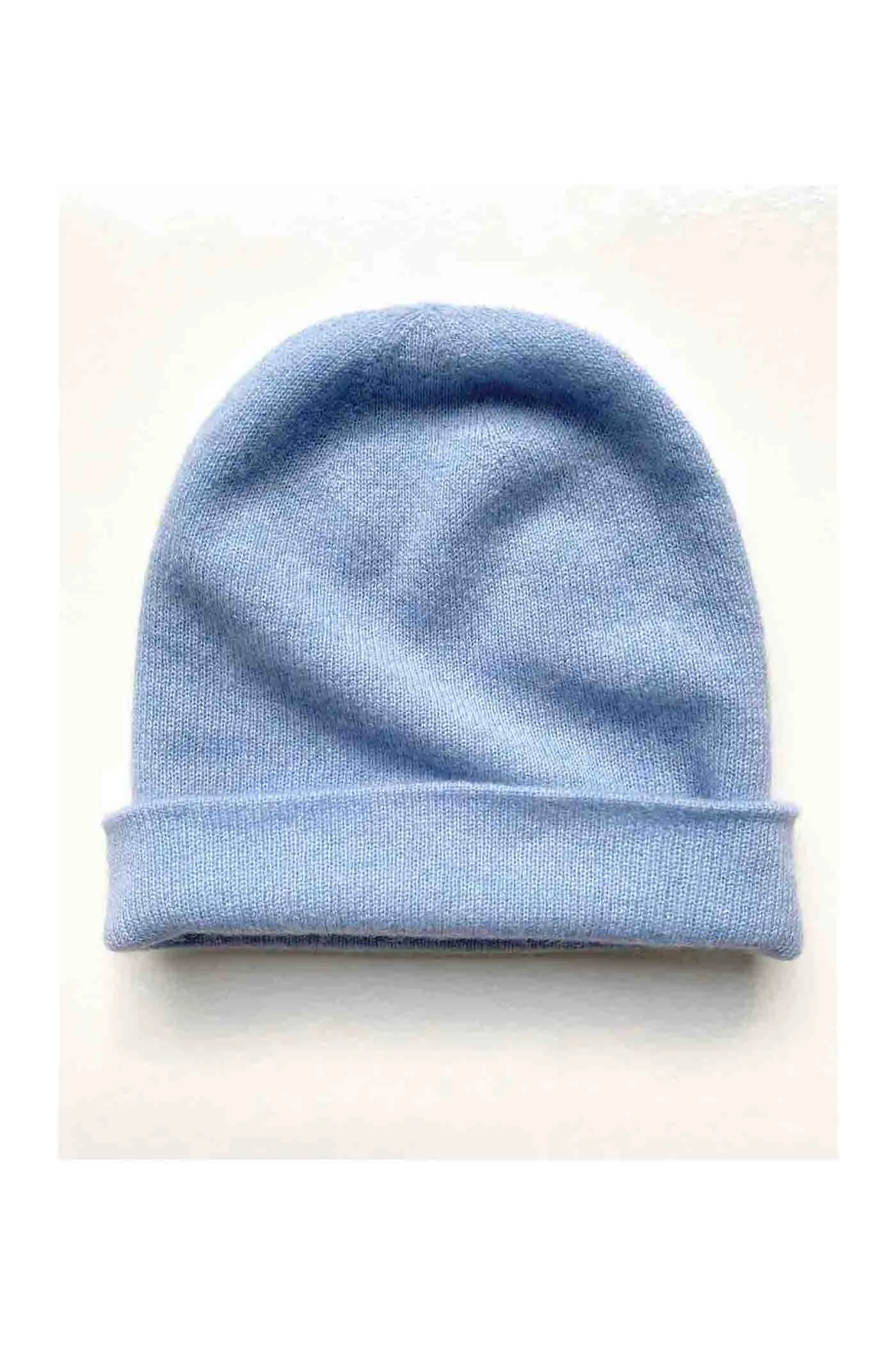 Cashmere hat and scarf set in powder blue