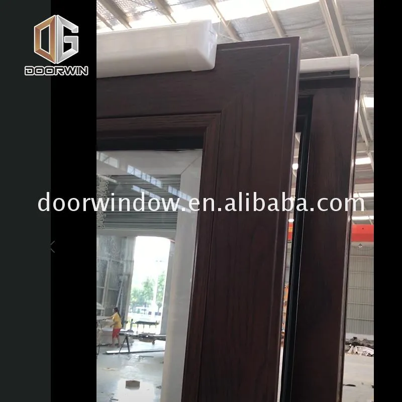 China manufacturer wood glass sliding door frame clad patio doors