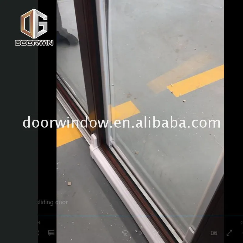 China manufacturer wood glass sliding door frame clad patio doors