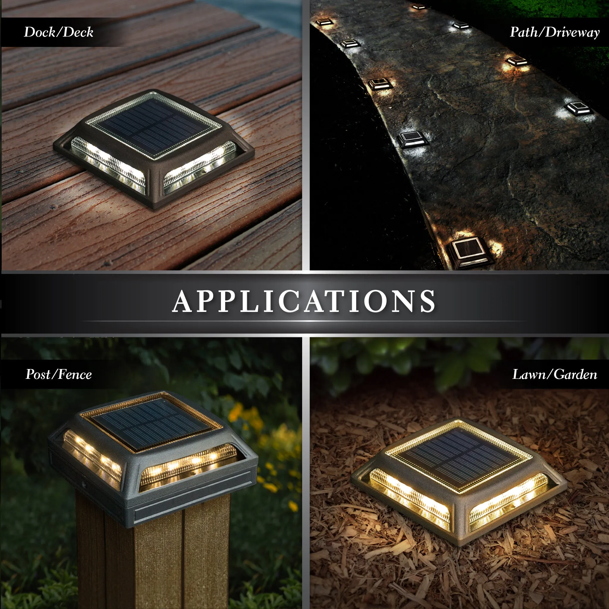 Classy Caps Muskoka Black Aluminum Solar Post/Path/Dock Light SLD505B