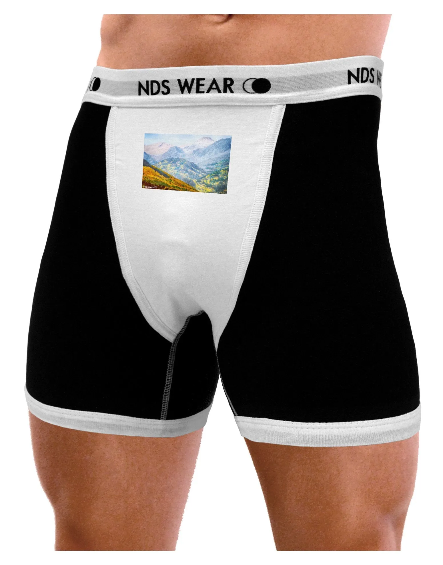 Colorado Fog Mountains Mens Boxer Brief Underwear