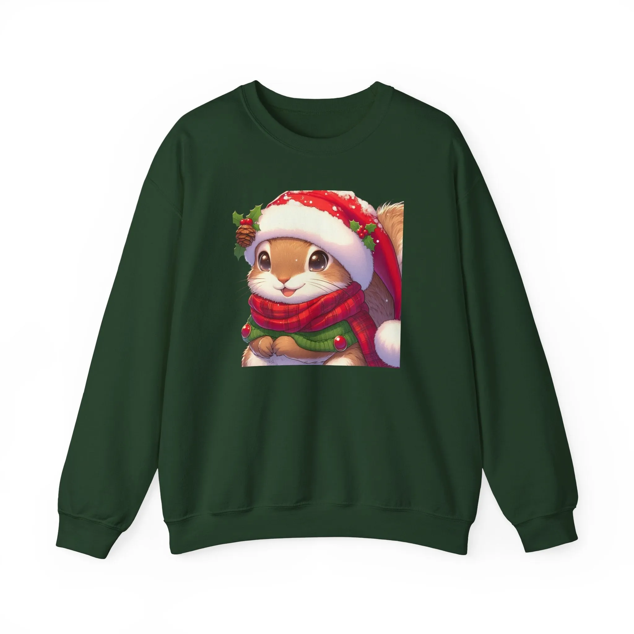 Cute Christmas Squirrel Crewneck Sweatshirt