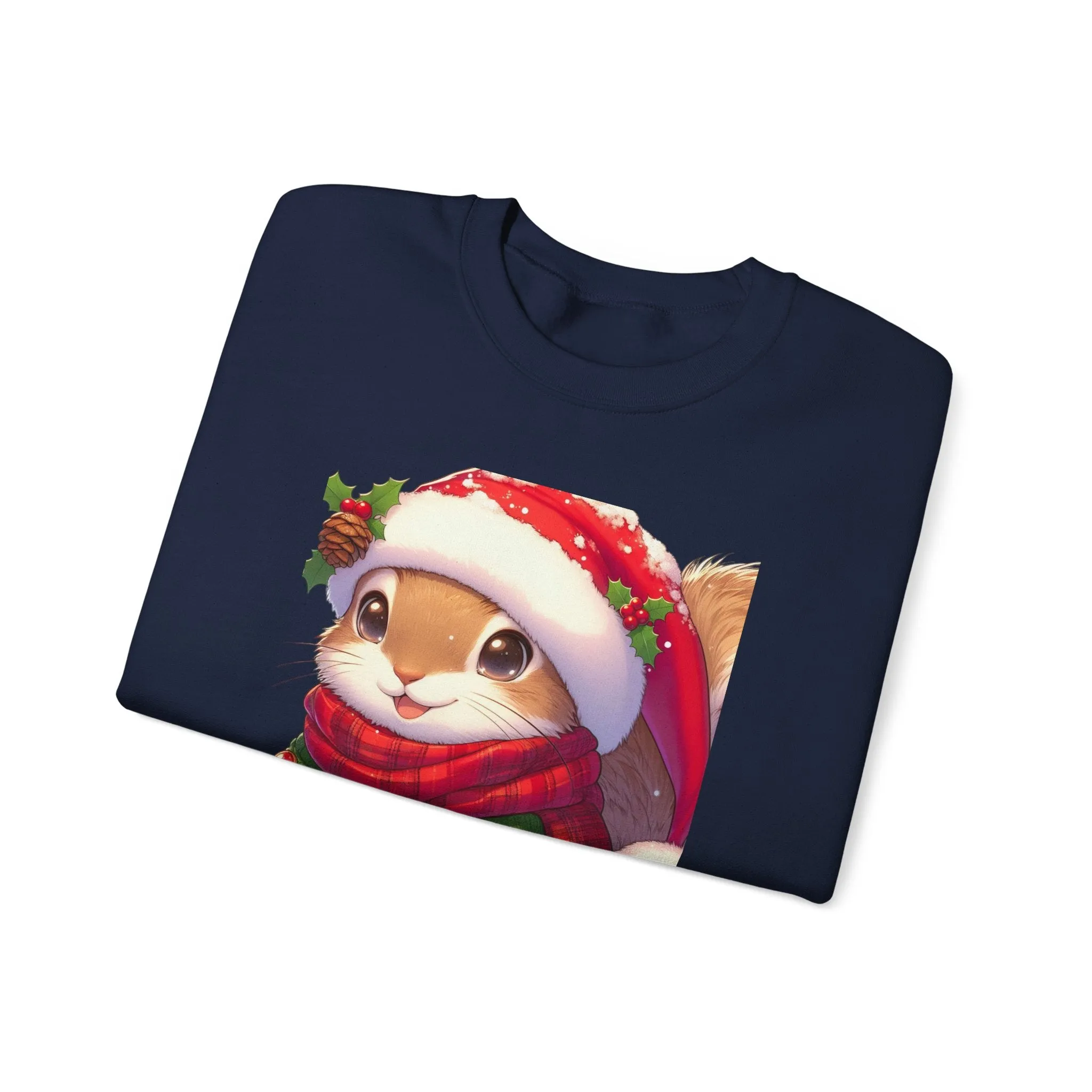 Cute Christmas Squirrel Crewneck Sweatshirt