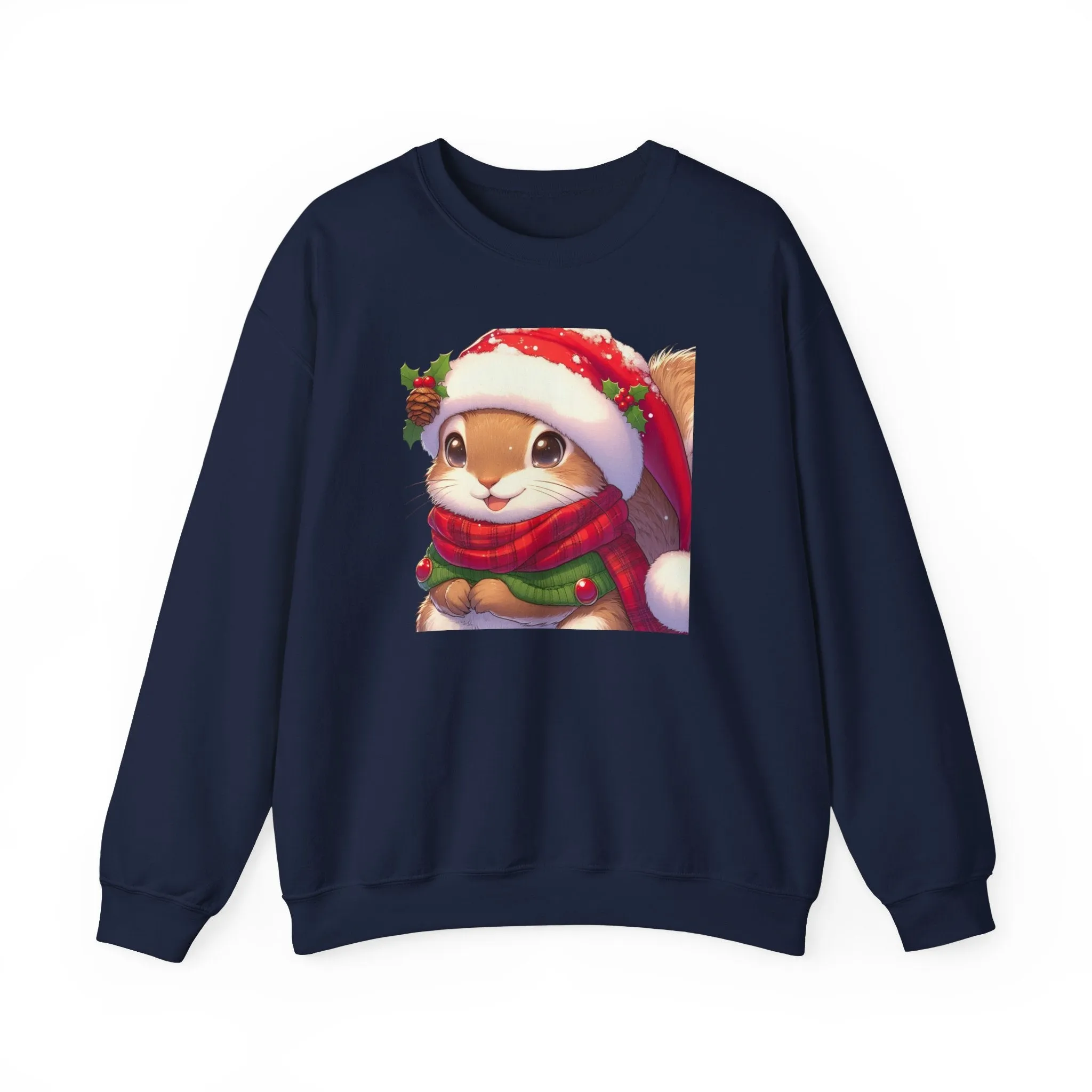 Cute Christmas Squirrel Crewneck Sweatshirt