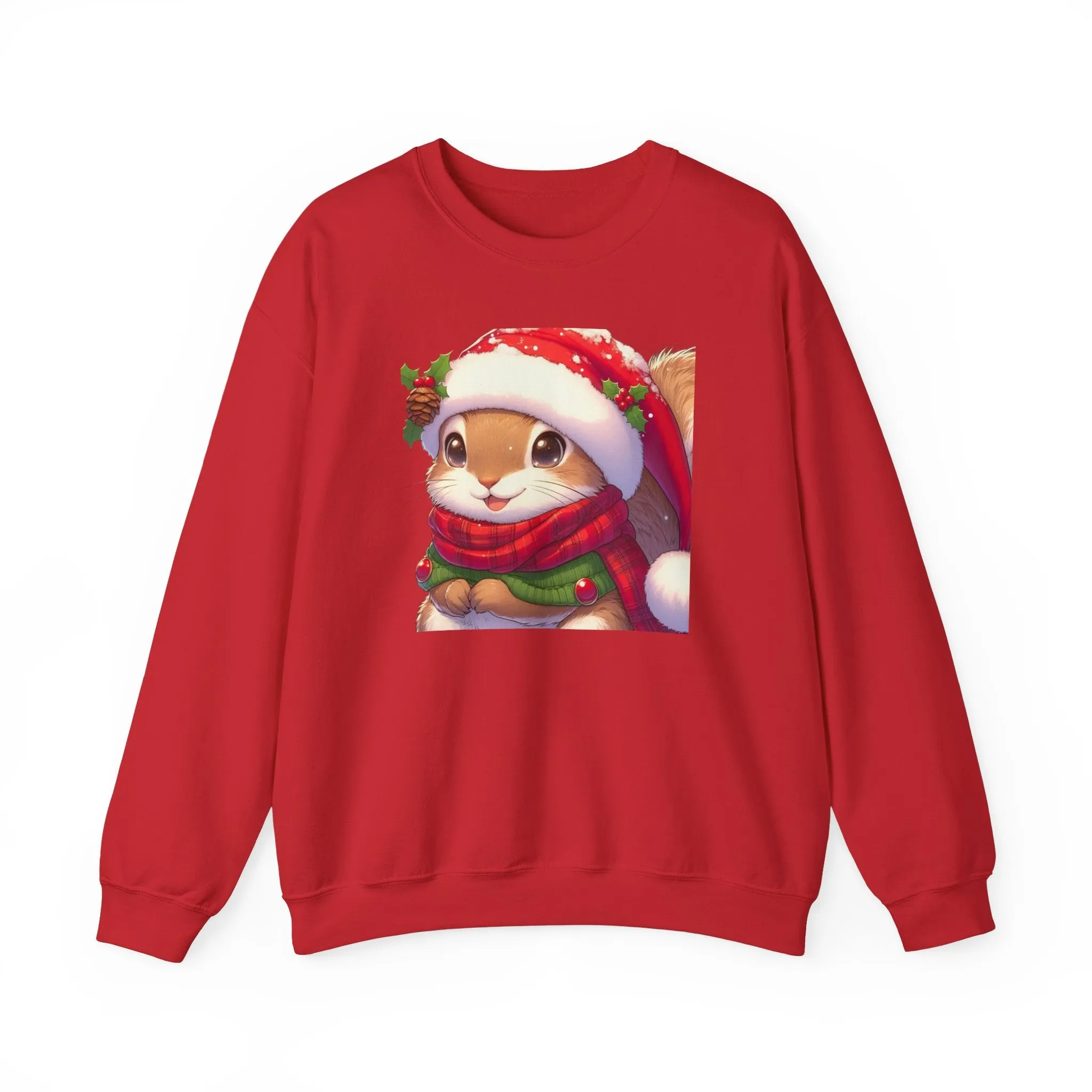 Cute Christmas Squirrel Crewneck Sweatshirt