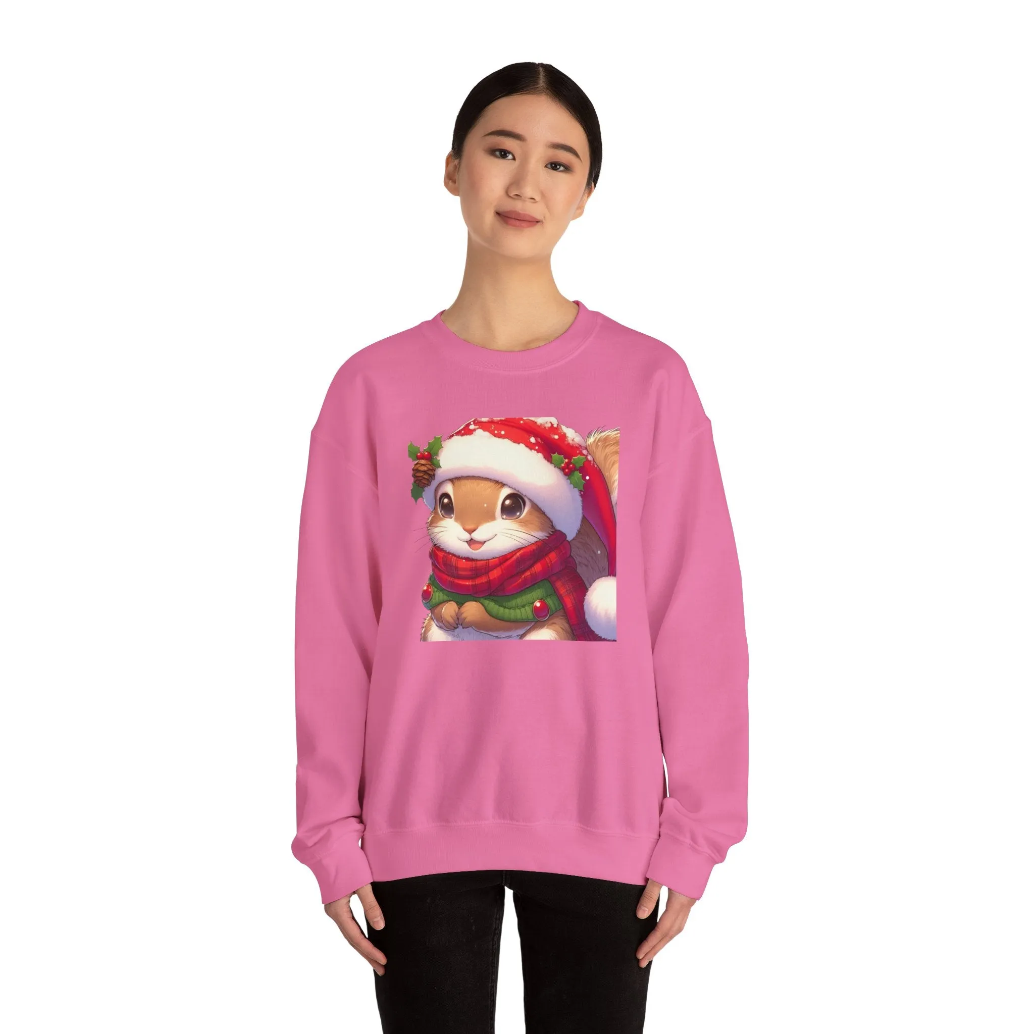 Cute Christmas Squirrel Crewneck Sweatshirt