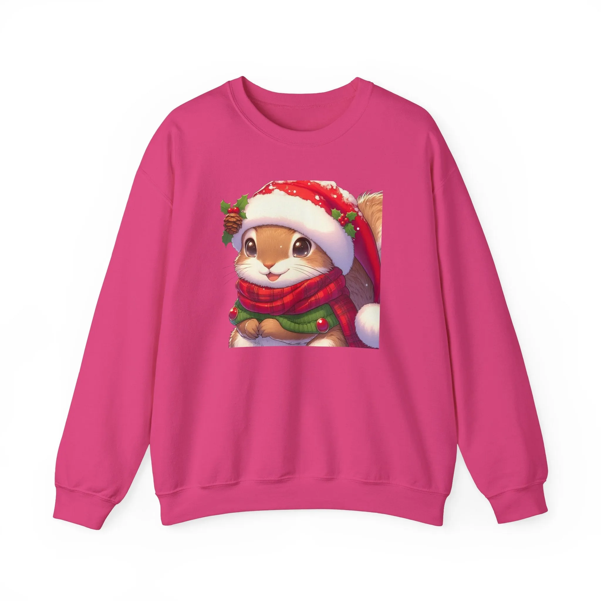 Cute Christmas Squirrel Crewneck Sweatshirt