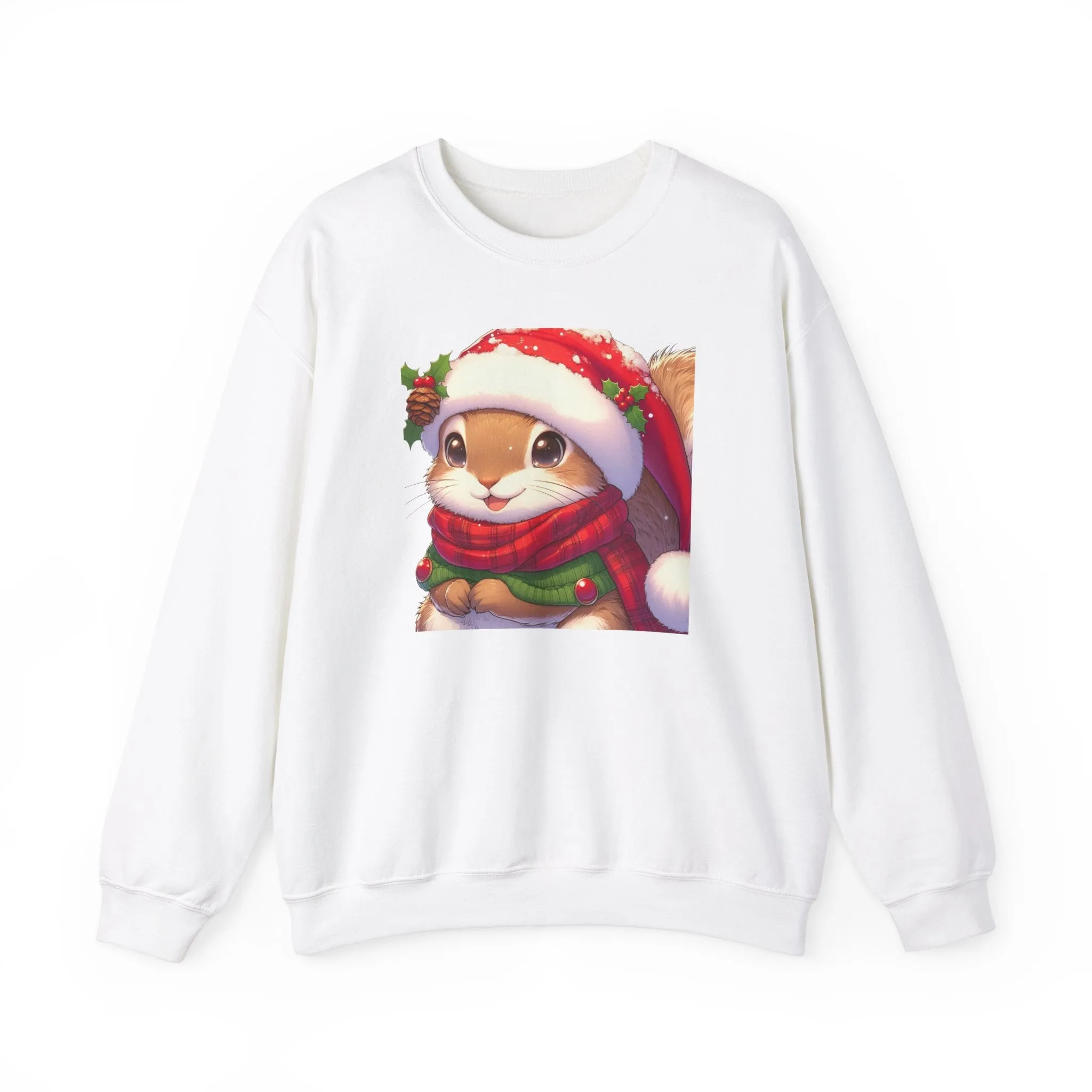 Cute Christmas Squirrel Crewneck Sweatshirt