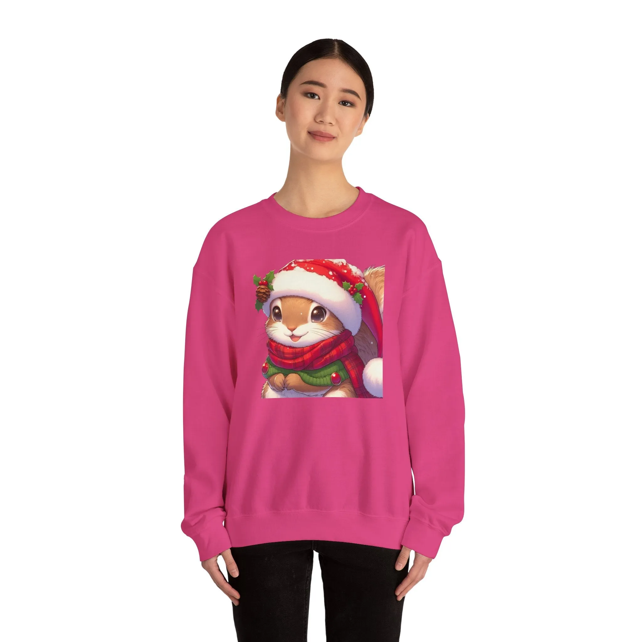 Cute Christmas Squirrel Crewneck Sweatshirt