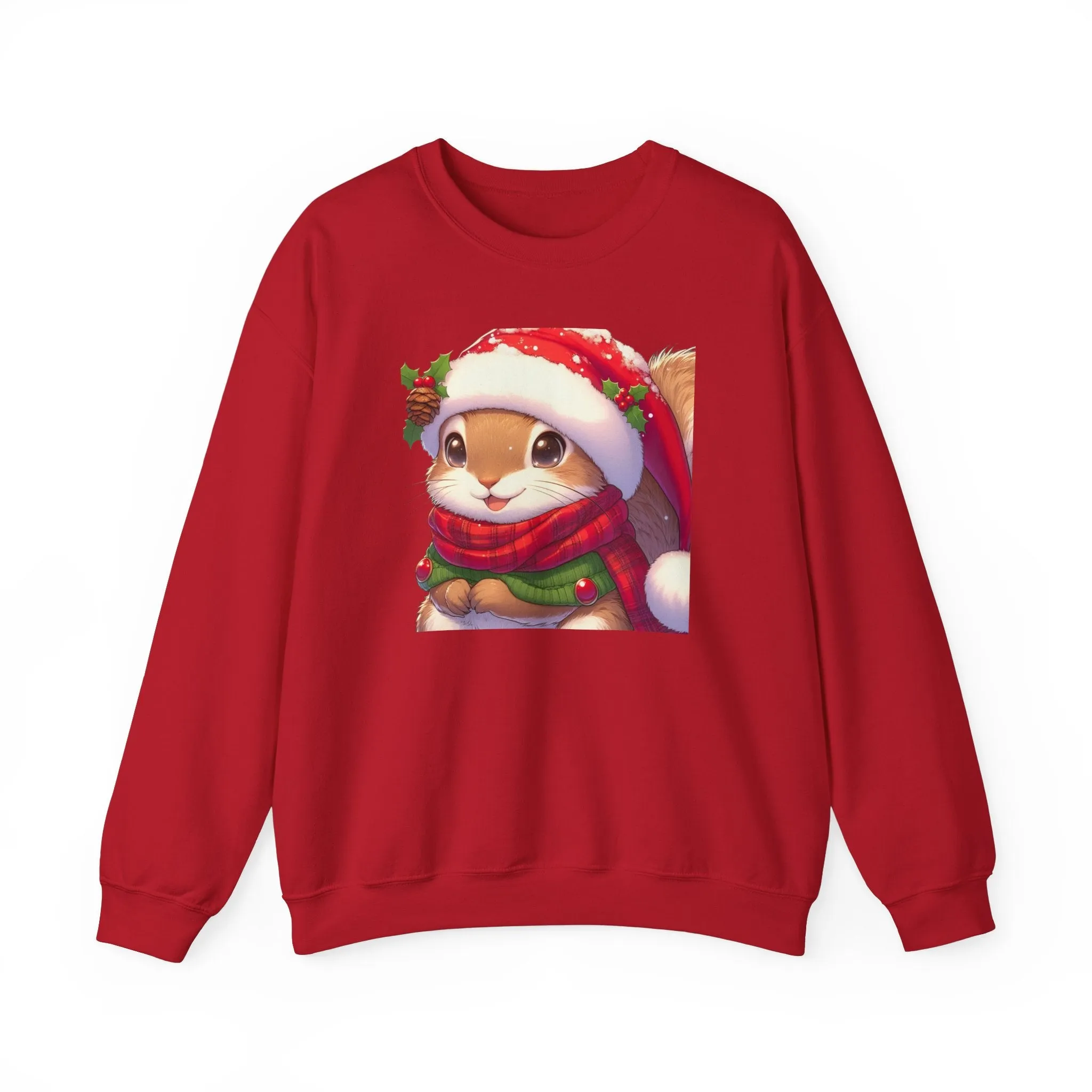 Cute Christmas Squirrel Crewneck Sweatshirt