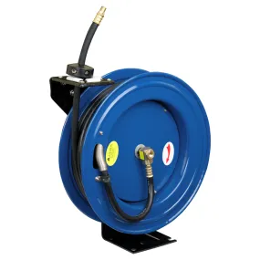 Cyclone Pneumatic CP3688 3/8” x 50’ Retractable Air Hose Reel w/ Rubber Hose