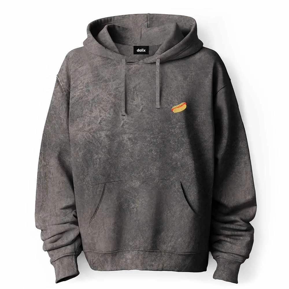 Dalix Hot Dog Mineral Wash Hoodie