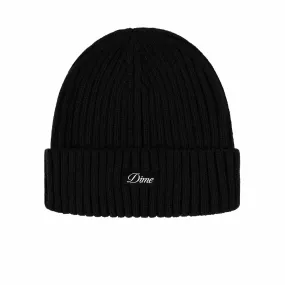 Dime Cursive Fold Beanie (Black)