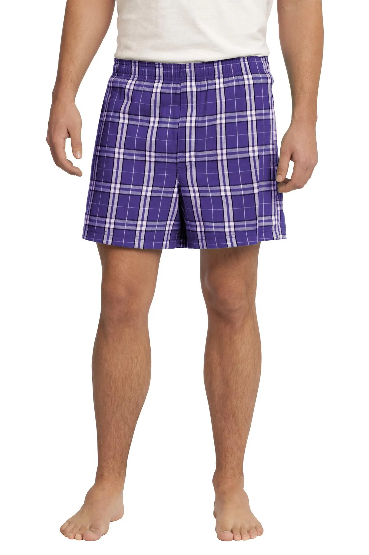 District Young Men's Flannel Plaid Boxer. DT1801