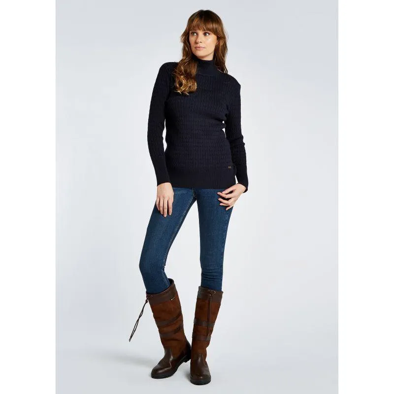 Dubarry Hacketstown Ladies Roll Neck Jumper - Navy