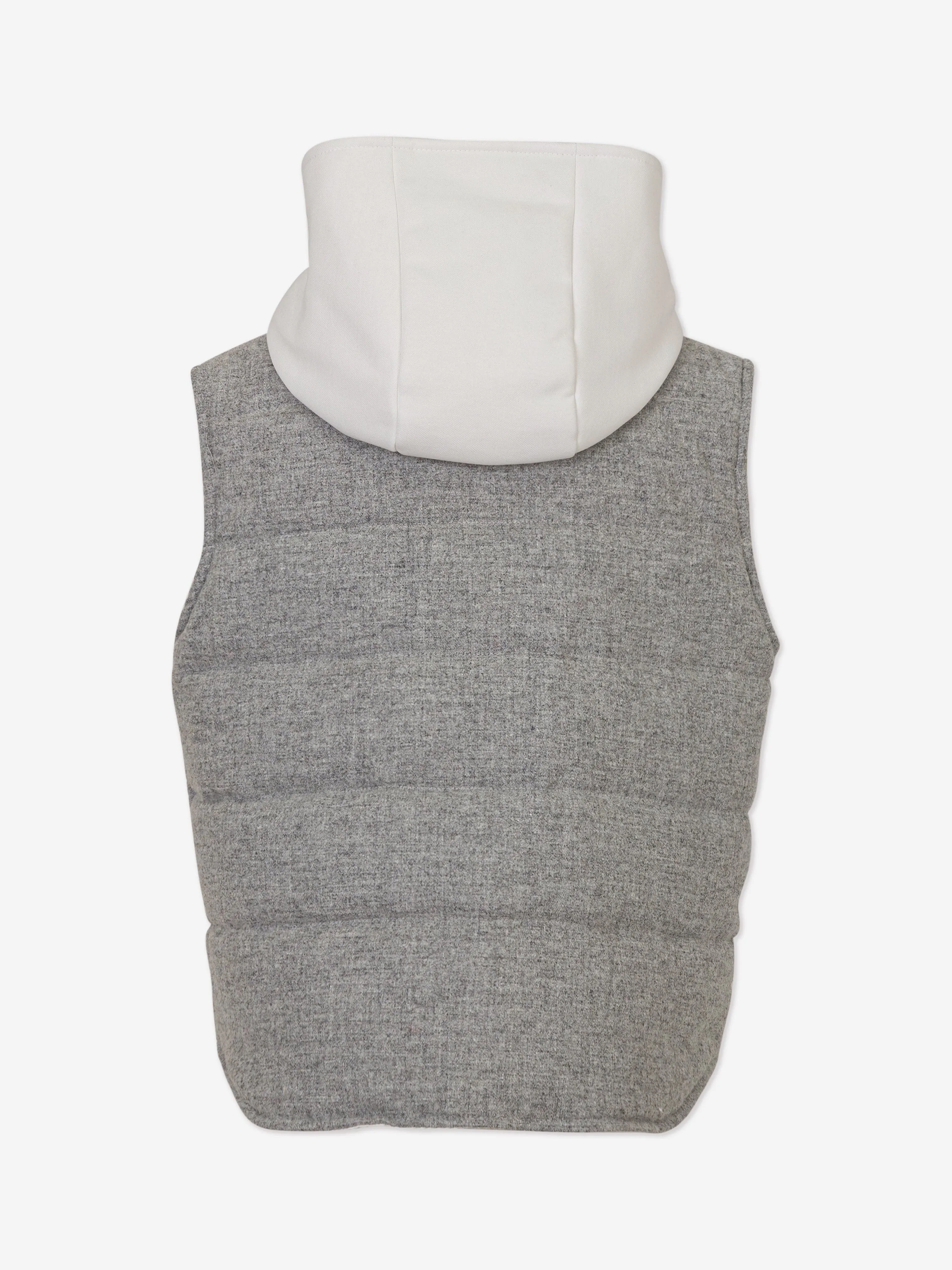 Eleventy Boys Hooded Gilet in Grey