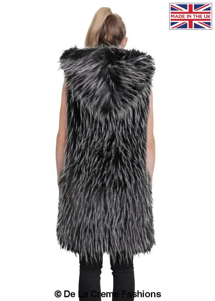 Faux Fur Hooded Gilet