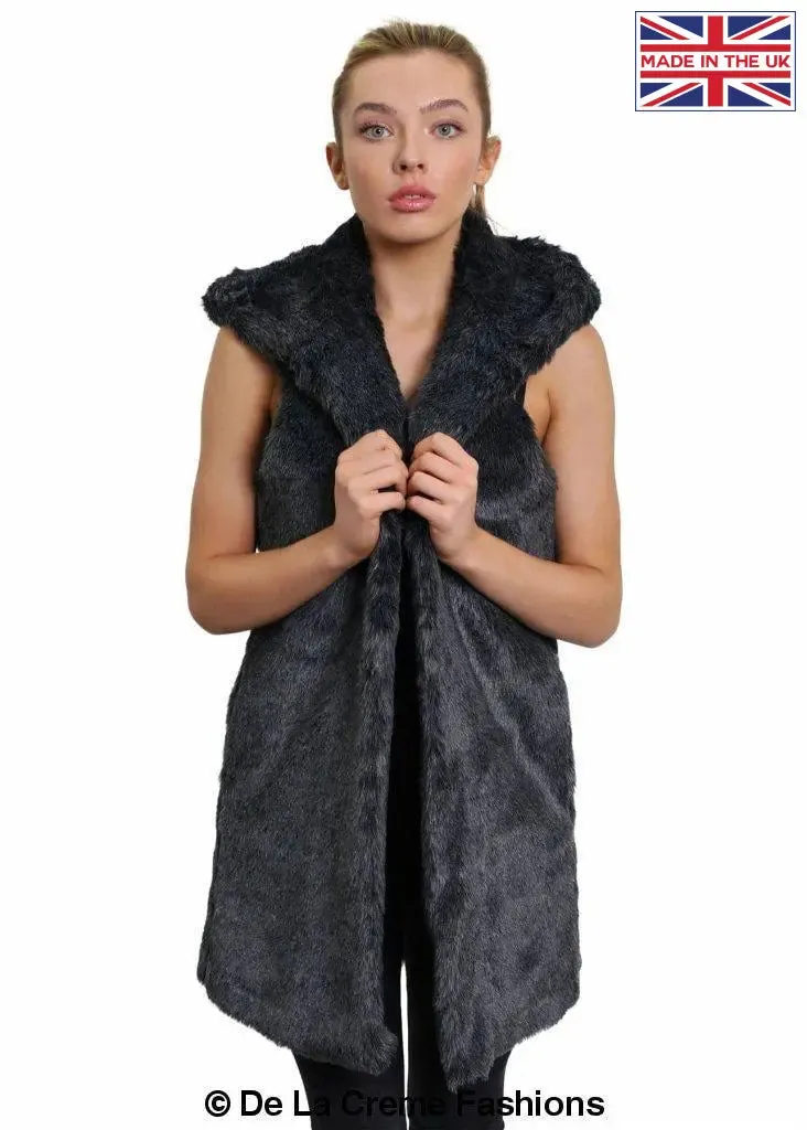 Faux Fur Hooded Gilet