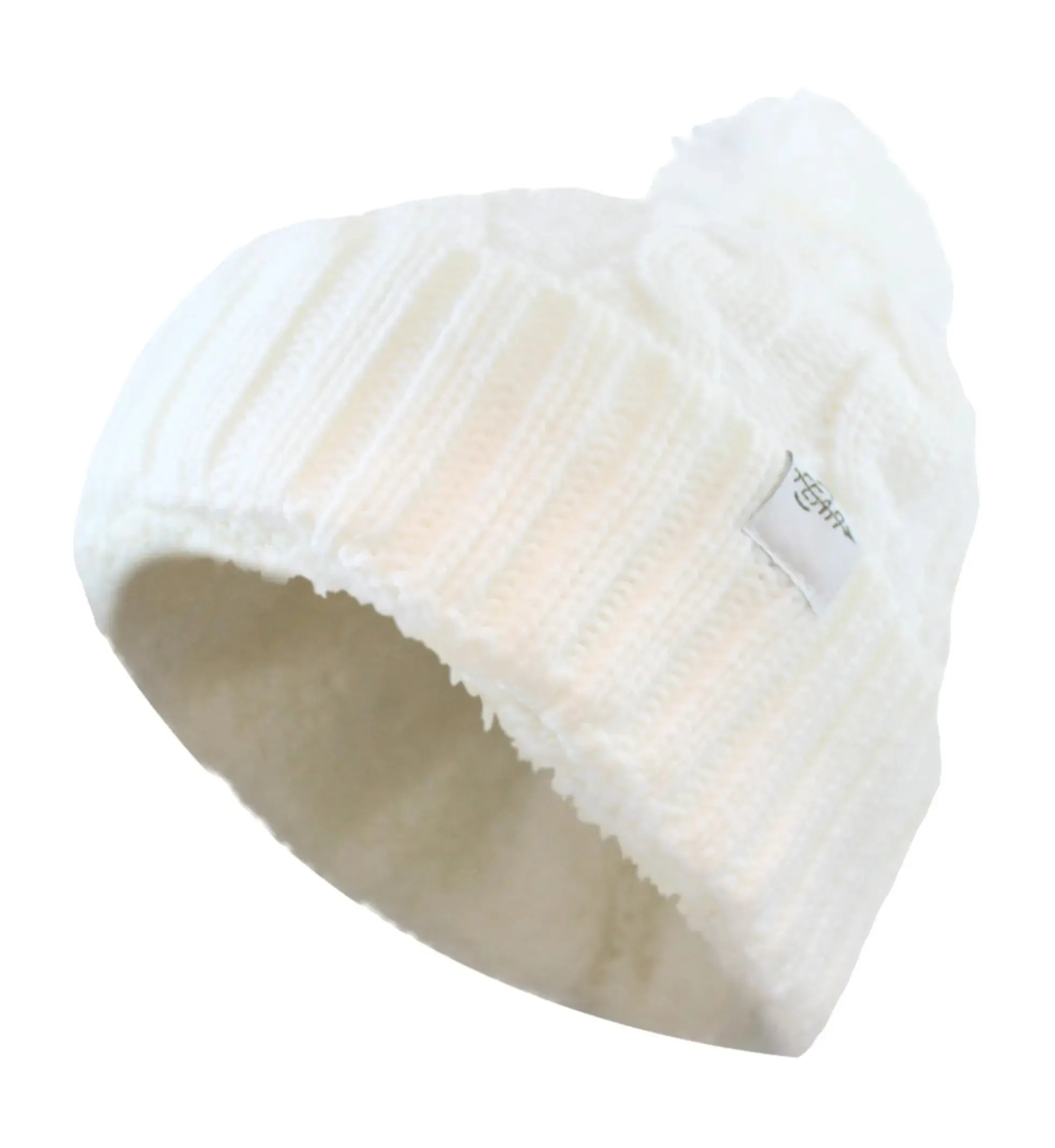 Fear0 NJ Warmest Plush Insulated Cuff Knit Pom Women Winter Beanie Hat