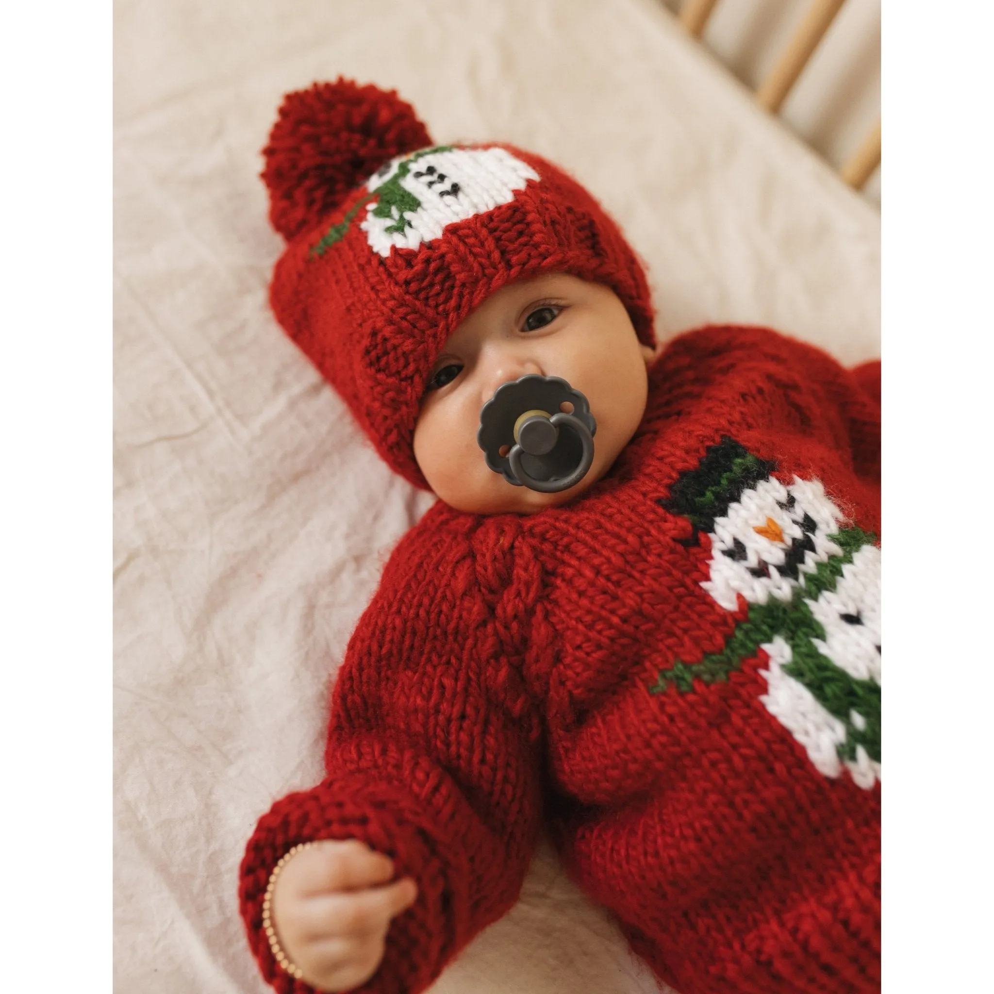 Frosty Snowman Ruby Crew Neck Sweater for Baby & Toddler