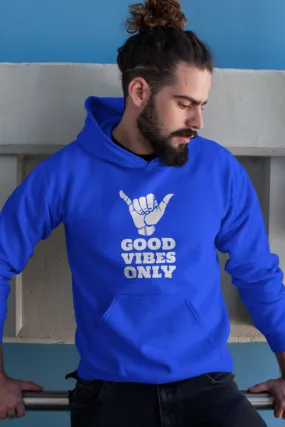 Good Vibes Only Premium Non Zipper Blue Hoodie