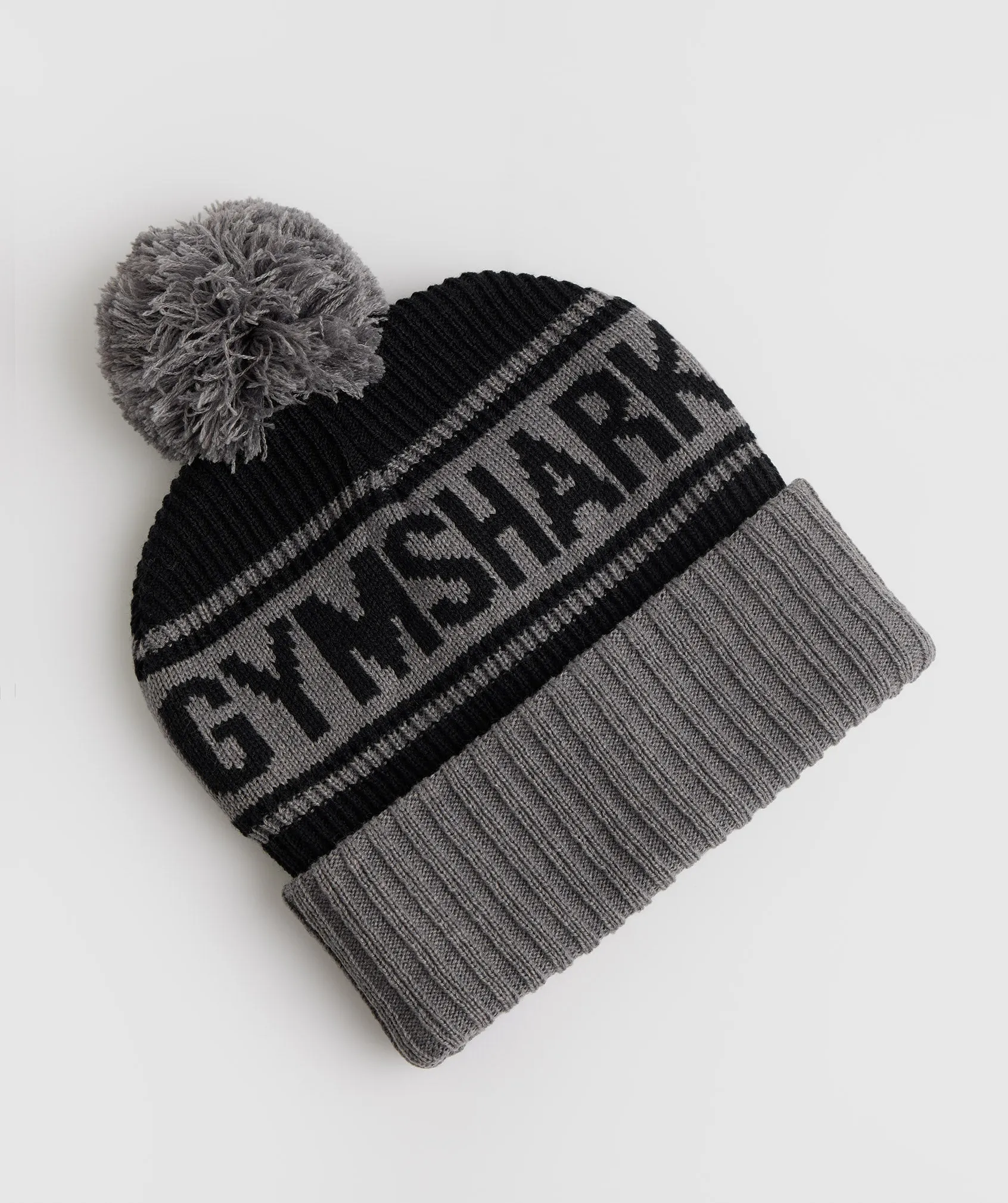 Gymshark Pom Beanie - Black/Coin Grey