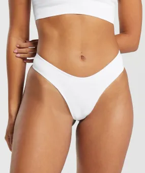 Gymshark Seamless Dipped Front Thong - White