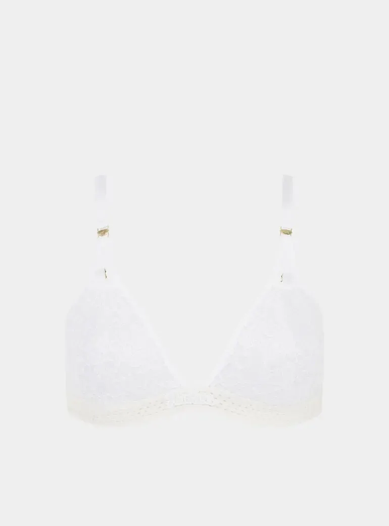 Hakea Recycled-Tulle Soft Bralette - Glacier White