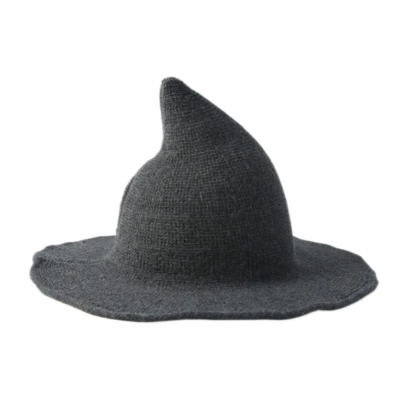 Halloween witch hat Men and Women wool Knit Hat Fashion Solid Hat Girlfriend Gifts Party Fancy Dress Hat