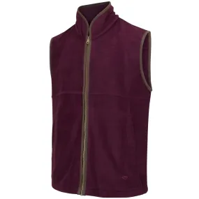 Hoggs Of Fife Mens Stenton Fleece Gilet - Merlot