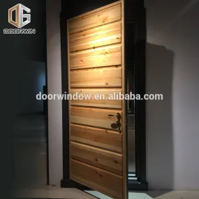 Hot new products wood aluminum composite frame front entrance security door by Doorwin on Alibaba