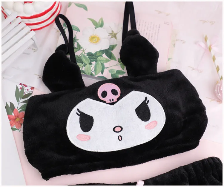 Japanese Kuromi Plush Underwear Suit