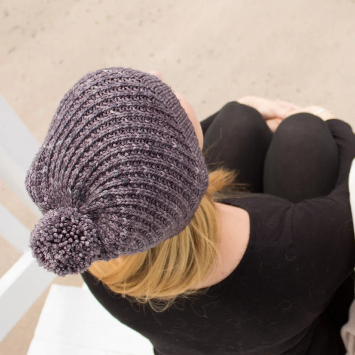 Jenny's Malabrigo Rhubarb Helix Hat