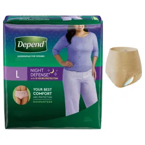 Kimberly Clark Depend Underwear Overnight Absorbency Large For Women