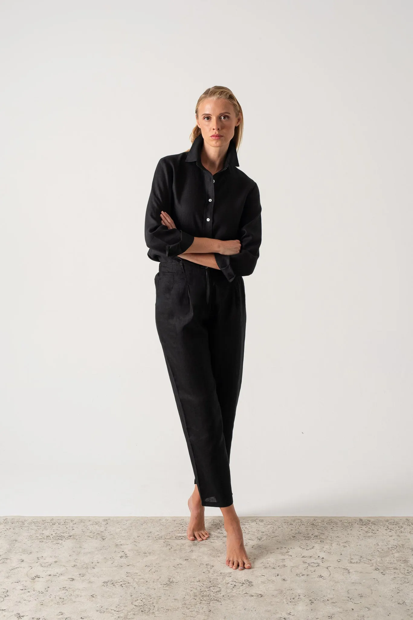 La Classica Linen Shirt Black